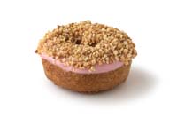 Strawberry Iced Cake w/Peanuts